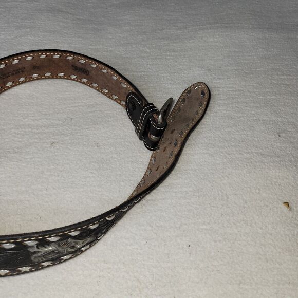 Vtg Tex Tan Belt Womens Sz 20 Barbie Buckle Genuine Cowhide 022101 Made In USA - Picture 9 of 16